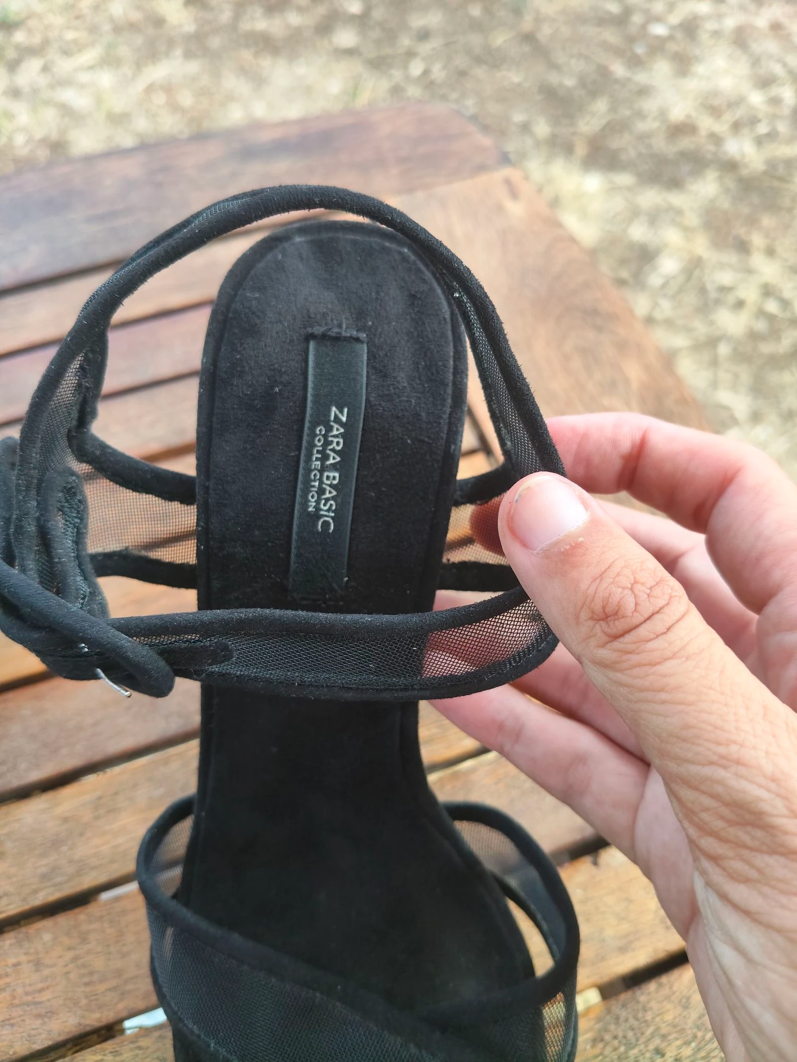 Zara-Hoge hakken sandalen met mesh dames 39 zwart zomer/herfst – photo 3